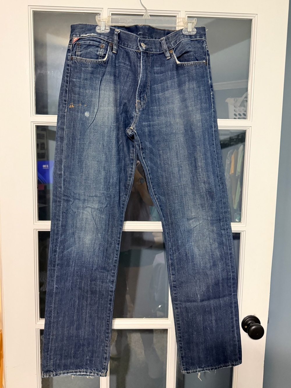 Mens Dark Blue Straight Jeans